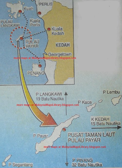Malaysia Maps Library Map Of Pusat Taman Laut Pulau Payar Langkawi