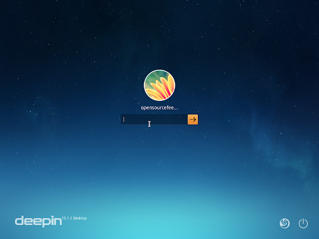 deepin login window