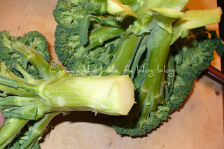 gambo dei broccoli puliti