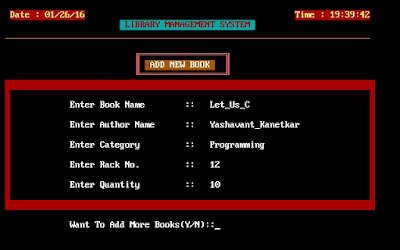 Library Management System - Add New Book