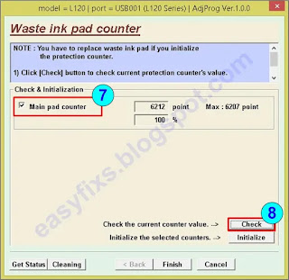 Reset Epson L120 error the ink pad is at the end of its service life - 04