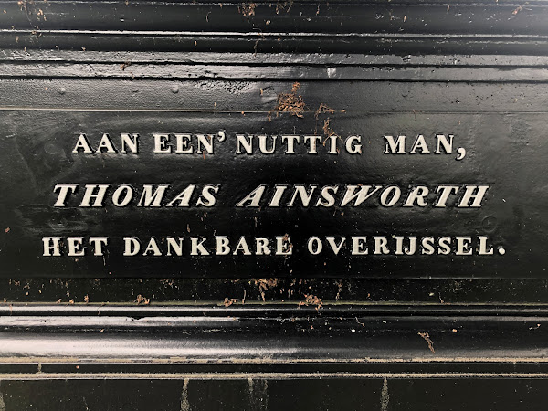 Monument Thomas Ainsworth, Goor, Nederlandse tekst