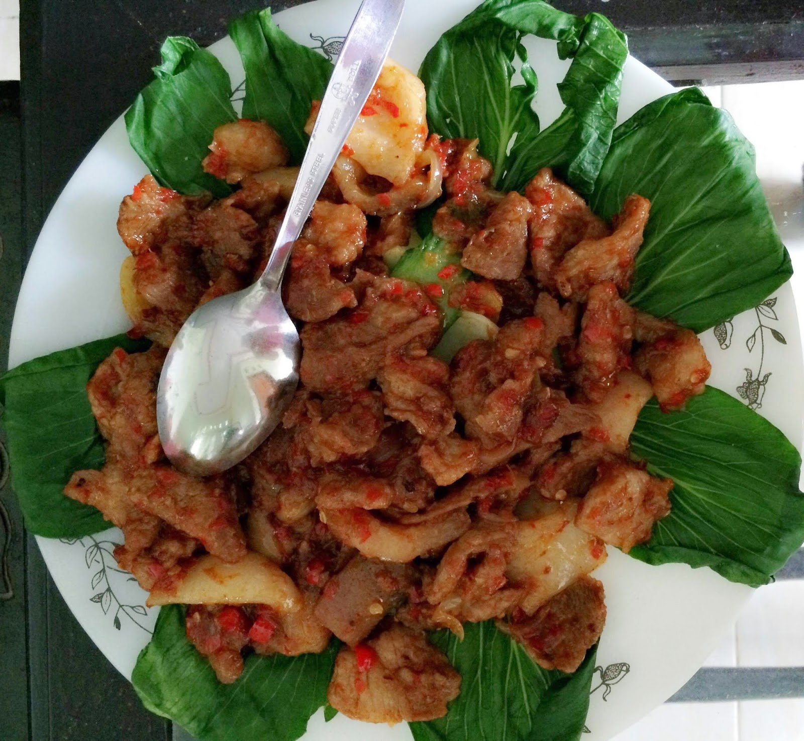 Kumpulan resep masakan online: Resep Daging Babi Cah Pok Coy
