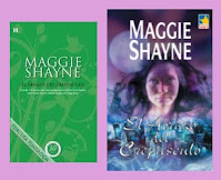 Portadas de la novela romántica paranormal El abrazo del crepúsculo, de Maggie Shayne