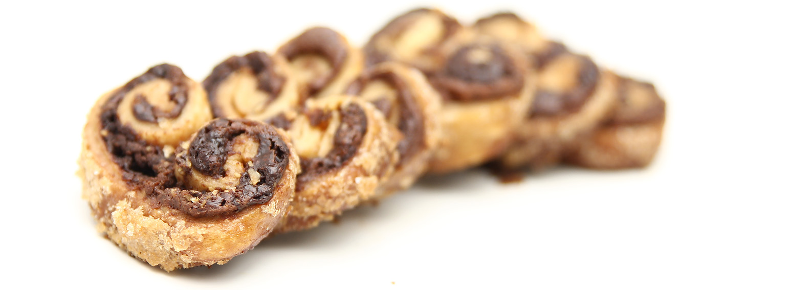 Palmiers chocolat, amandes et noisettes