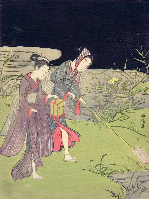 Hunting for fireflies.Harunobu Suzuki 1767-1768