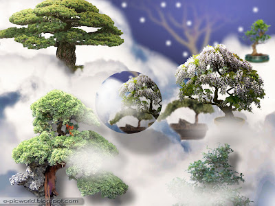 bonsai fantasy garden wallpaper 1