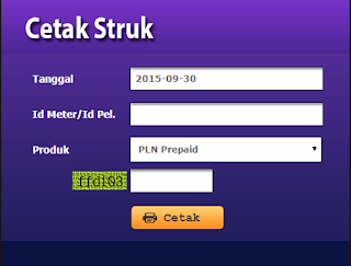 CETAK STRUK PLN PRABAYAR-TOKEN LISTRIK RDC RELOAD