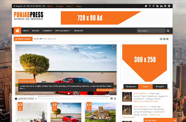 Punjab Press v5.0 Blogger Template Free Download