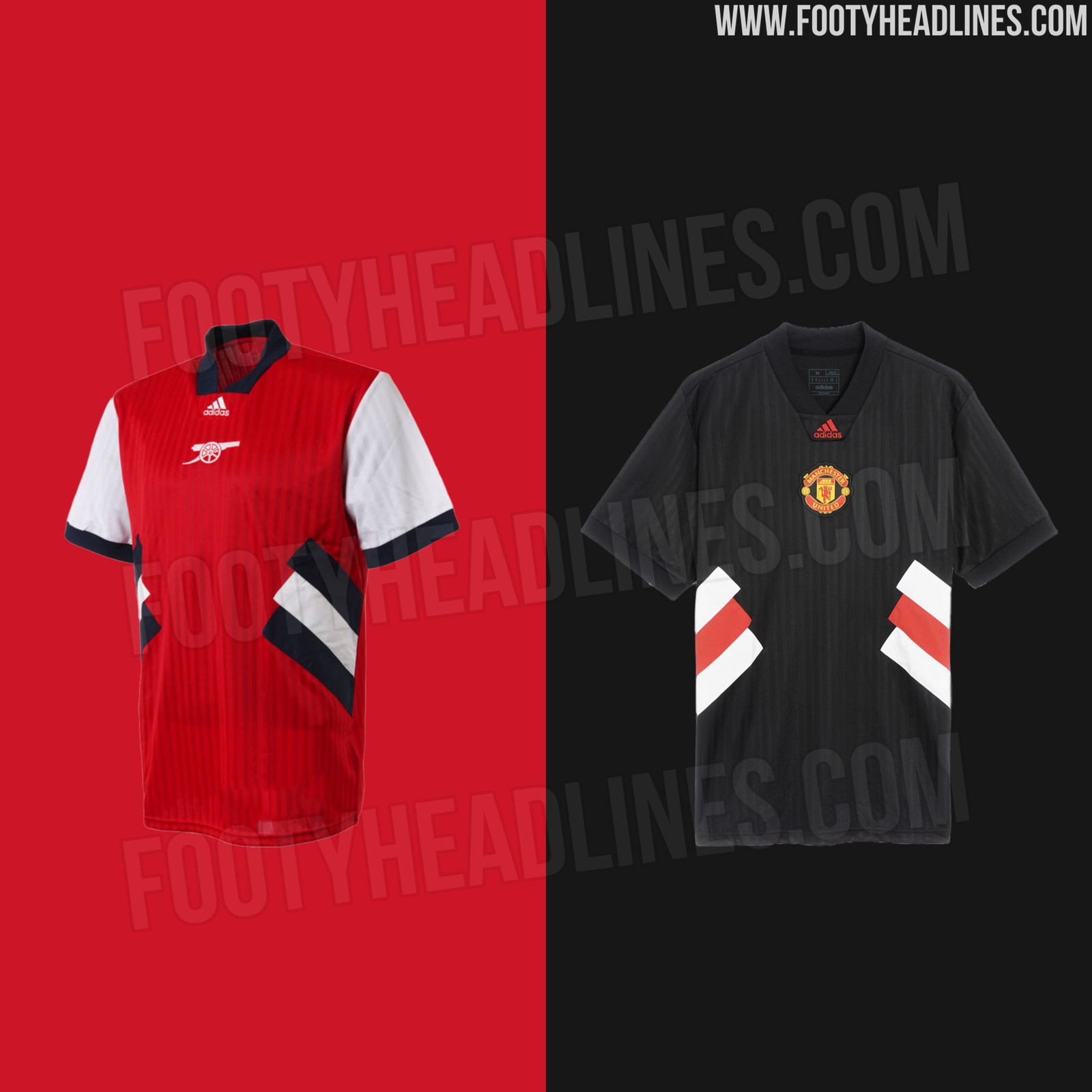 Adidas Arsenal & Manchester United 2023 Retro Remake Kits Leaked - Footy  Headlines