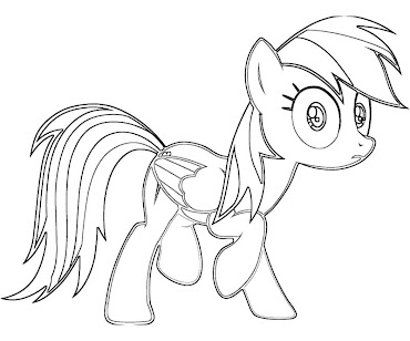 #1 Rainbow Dash Coloring Page