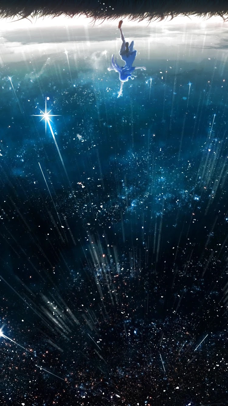 Anime Original phone wallpaper - Starry Sky - Shooting Star - ponselwallpaper