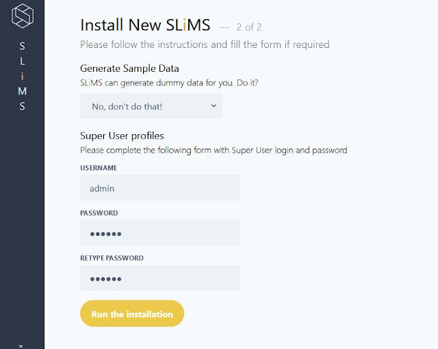 Hướng dẫn cài đặt phần mềm quản lý thư viện SLiMS 9