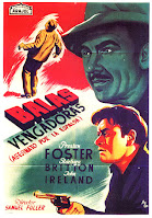 BALAS VENGADORAS (ASESINATO POR LA ESPALDA). Cartel de España. Diseño: Estudios Llo//An. BALAS VENGADORAS. I Shot Jesse James. 1949. Estados Unidos. Dirección: Samuel Fuller. Reparto: Preston Foster, Barbara Britton, John Ireland, Reed Hadley, J. Edward Bromberg, Victor Kilian, Tom Tyler, Tommy Noonan, Eddie Dunn, Margia Dean, Byron Foulger, Jeni Le Gon, Barbara Woodell, Phil Pine, Robin Short.