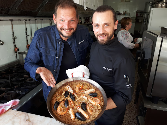 Preparing paella with Albert Guzman in Sant Carles de la Rapita, Catalonia