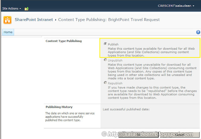 Publishing Content Type for SharePoint Managed Metadata Service