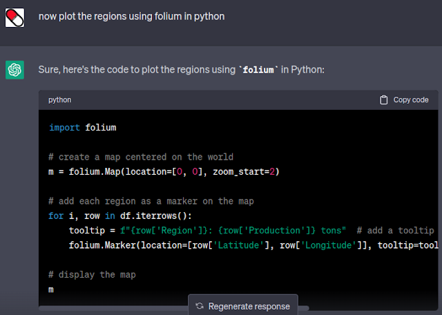 ChatGPT-Plot the map using Folium