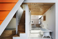 Japanese House’s Brightly Colored Canopy Encloses The Interior Design