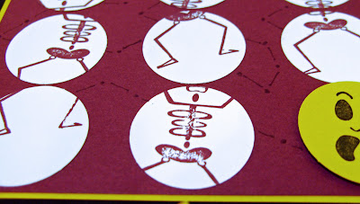 Halloween Card close-up showing Stampin' Up! rich razzleberry marker and cardstock