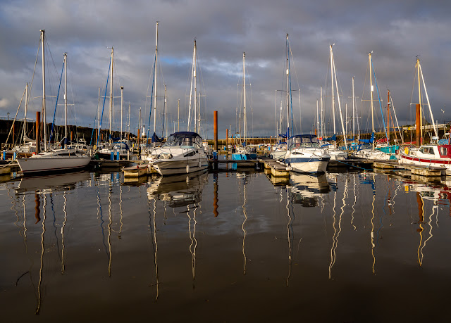 Photo of reflections at Maryport Marina