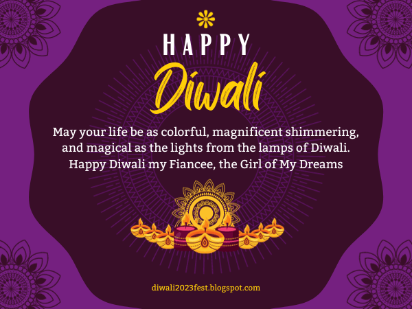 Happy Diwali 2023 Wishes for Fiancee Woman