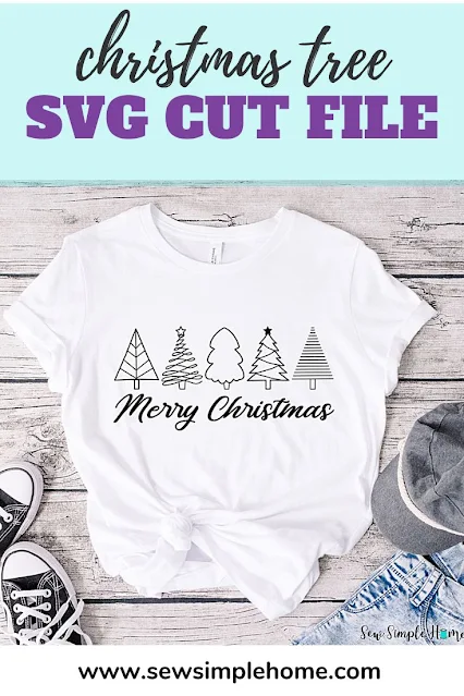 Create your own custom tees or signs with this free Christmas tree svg