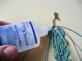 Using Fray Check to hold knots 