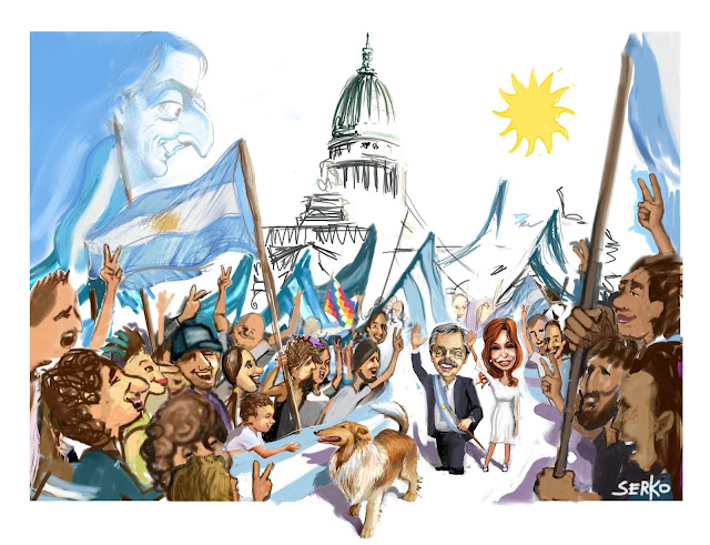 serko caricaturas: Alberto Fernandez, Cristina Kirchner, Dylan ...