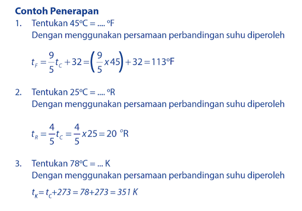 Contoh Penerapan conversi skala suhu