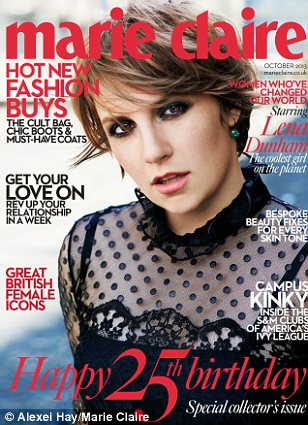 Lena Dunham Covers UK Marie Claire, October 2013