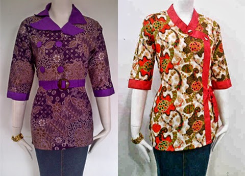 45 Model Baju Batik Kerja Seragam Guru Modern Terbaru 