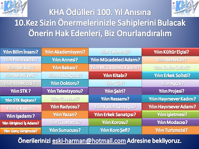 KHA ÖDÜLLERİ 100.YIL ANISINA KHA 10.ÖZEL OSCARLARI İLE TÜRKİYE GÜNDEMİNE DAMGASINI VURACAK