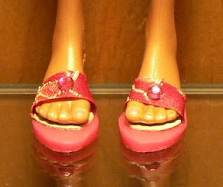 Barbie shoes made of polymer clay