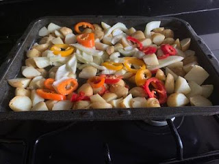 Roasted veggies for tray bake