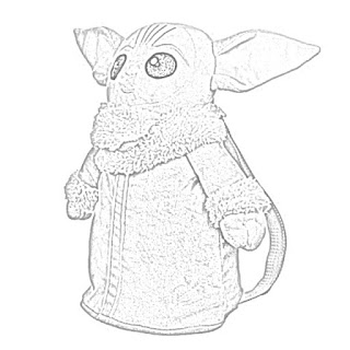 Baby Yoda of The Mandalorian plush toys coloring.filminspector.com