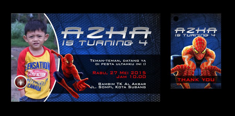 ATARO DESIGNS Desain  Ulang  Tahun  Anak Tema Spiderman