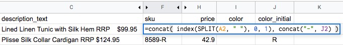 google sheet concat combine values