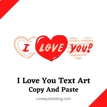i love you text art