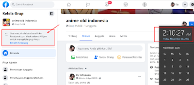 cara menggunakan facebook klasik  dengan admin grup