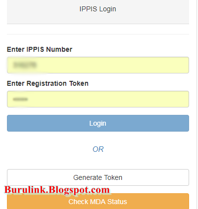IPPIS Verification Form - Online Registration