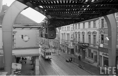 amazing hanging trains in germany