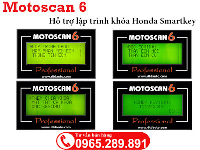 Motoscan 6 hỗ trợ lập trình Honda Smarkey