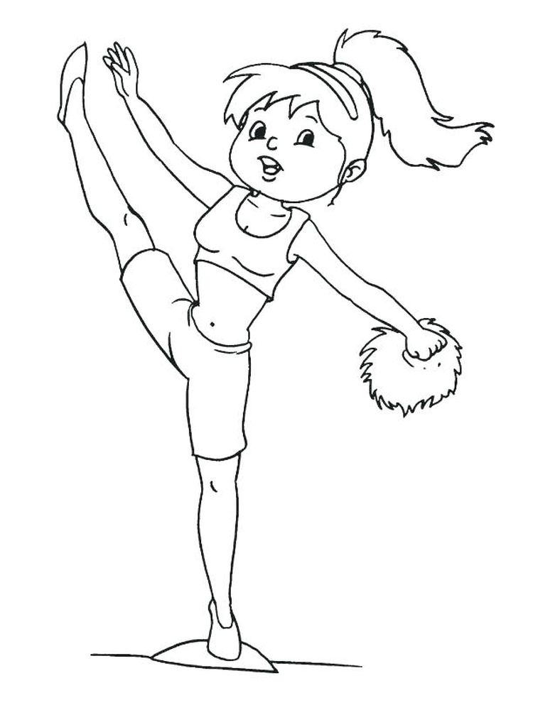 football player and cheerleader coloring pages