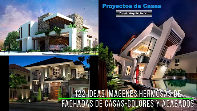 122 IMAGENES HERMOSAS DE FACHADAS DE CASAS-COLORES Y ACABADOS EN CASAS