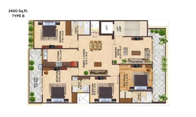 Aradhya Homes 67A Floor Plan