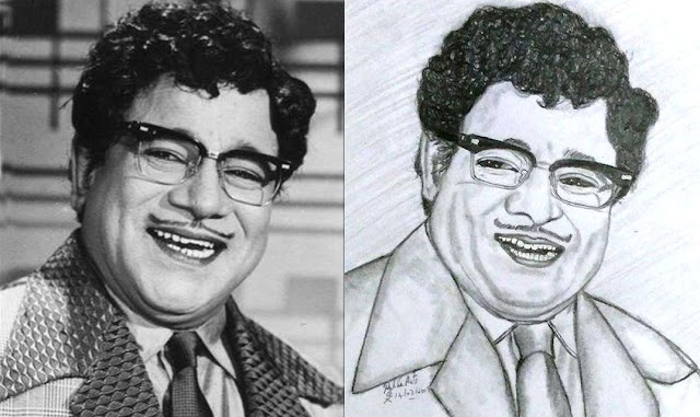  PENCIL DRAWING  - ACTOR M. R. Radha