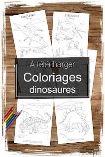 Coloriages sur le thème des dinosaures, Activité manuelle pour occuper les enfants, loisir créatif de maternelle, colorier