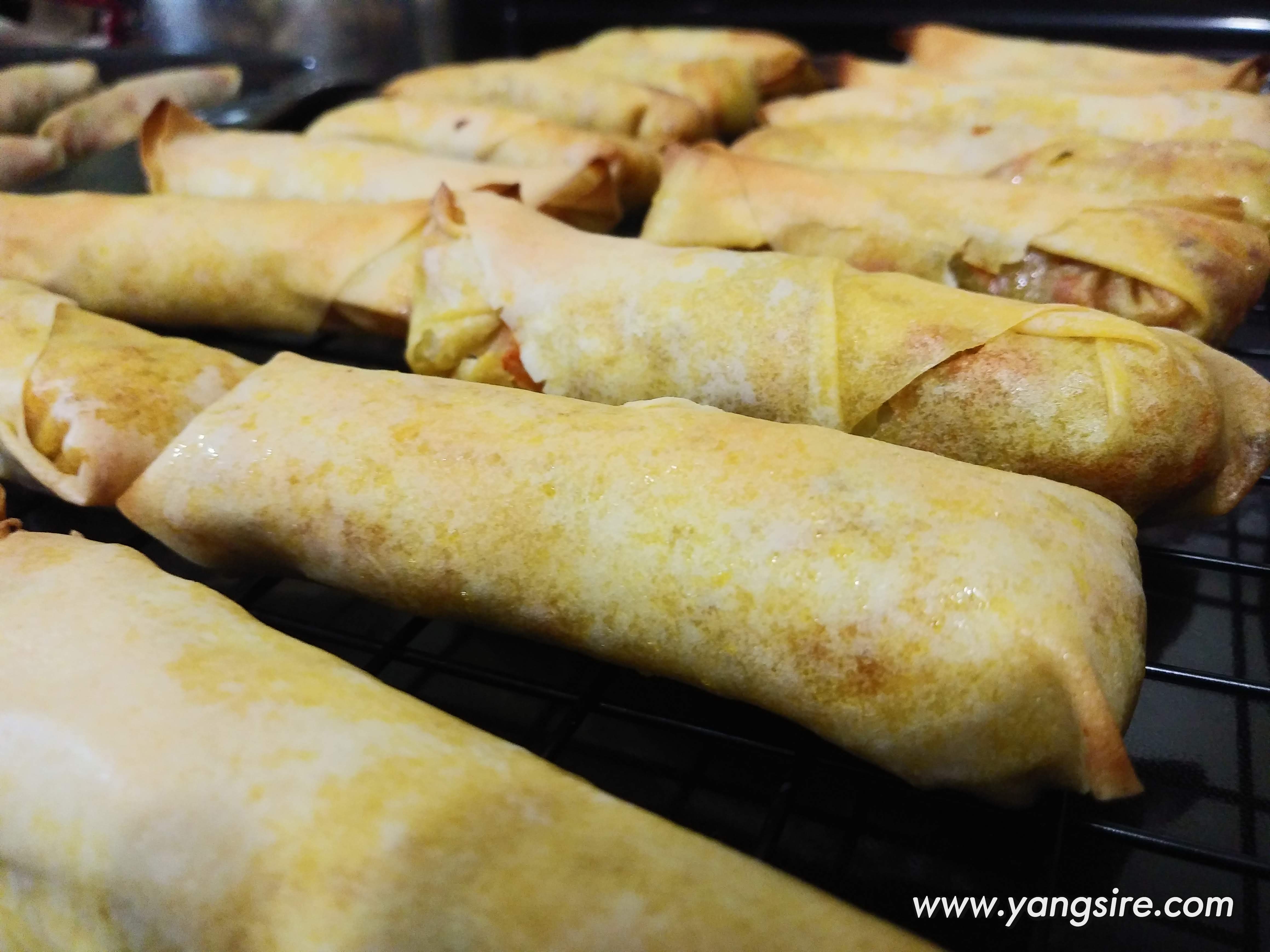 Baked Spring Rolls ( Lumpiang ).