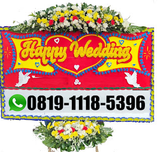 Bunga papan wedding jakarta,  papan happy  wedding anniversary, toko bunga jakarta