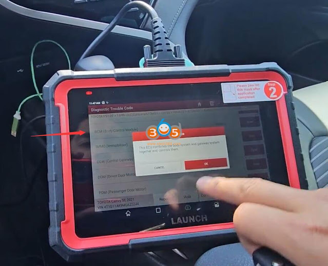 Launch X431 Pro Elite Adds 2022 Toyota Camry Key without PIN 12